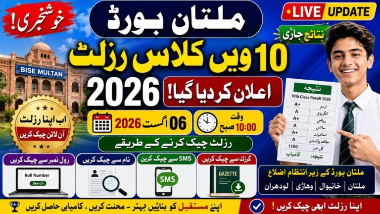 BISE Multan 10th Class Result 2026